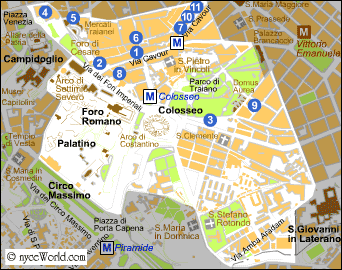 Map of Rome, Colosseum