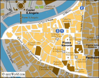 Map of Rome, Navona